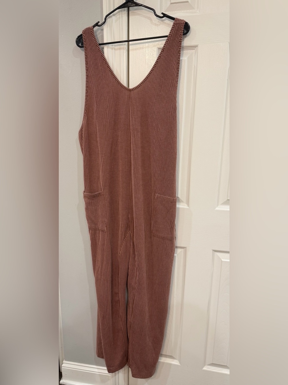 NWOT HEIMISH USA Sleeveless Ribbed Jumpsuit in dk brown sz 1X